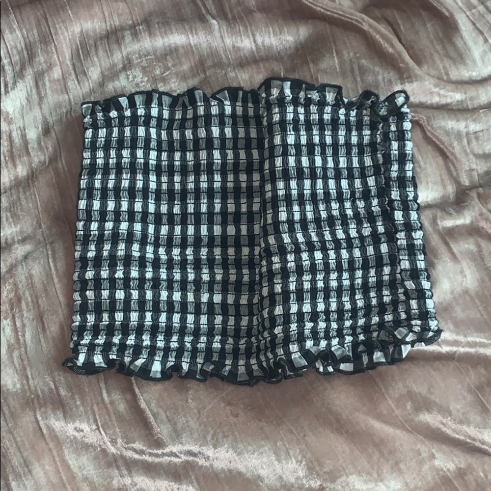 Brandy Melville plaid tube top
